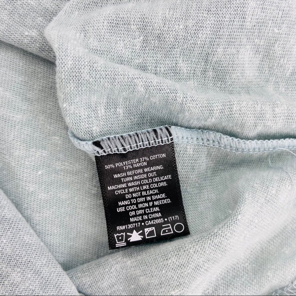 Joe’s Jeans Tee Wide Neckline Salt Water Blue Size Small - Picture 9 of 12